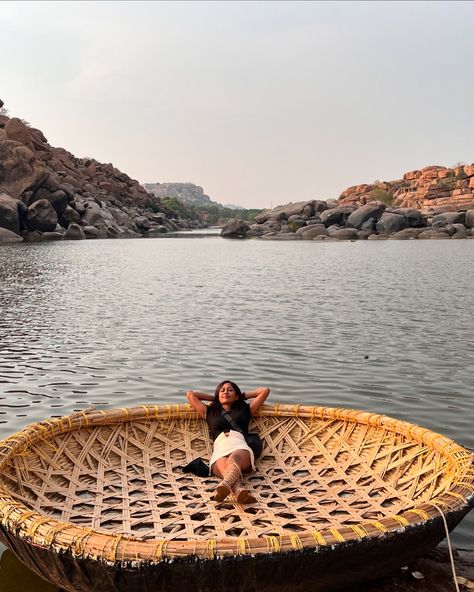 Hampi is an emotion! Every stone has a story to tell. (Last two images are from circa 2016) The first and last image are stone stacking or crains where one stacks stones and makes a wish for a home 🏠 Discover the secrets of Hampi’s Riverside Ruins. Walk along the Tungabhadra River and uncover ancient carvings Experience the thrill of a traditional coracle boat ride on the Tungabhadra River. Get a unique perspective on the landscape and ruins! Explore Hampi’s hidden gem: Kampa Bhupa’s P... Coracle Boat, Ancient Carvings, Stone Stacking, Hampi, Unique Perspective, Boat Ride, Stacked Stone, Telling Stories, Hidden Gem