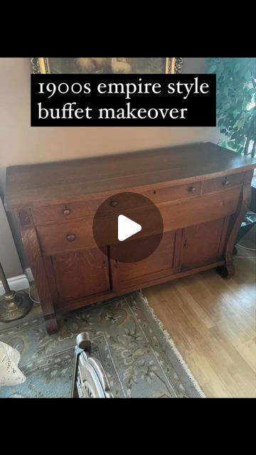 Buffet Table Refinishing Ideas, How To Make Furniture Look Antique, Restore Antique Furniture, Buffet Redo Before After, Restoring Old Furniture Wood, Refinish Antique Furniture, Empire Buffet Makeover, Stripping Antique Furniture, Redo Buffet Cabinet