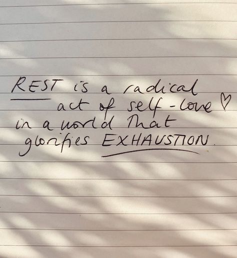 Rest is a radical act of self-love in a world that glorifies exhaustion.🤍  ⁠ image: @primaltrust_official on IG | #selfcare #selflove #relaxation #mindfulness Note To Self, Self Confidence, In A World, Life Is Beautiful, Wisdom Quotes, Self Esteem, A World, Inspire Me, Self Care