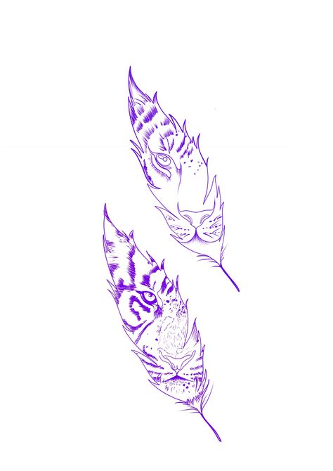 Tiger Feather Tattoo Design, Outline Tattoo Men, Simple Tattoo Stencils For Men, Tattoo Ideas For Men Stencil, Tattoo Stencils For Men, Kurt Tattoo, Animal Tattoo Designs, Chest Tattoo Drawings, Half Sleeve Tattoo Stencils