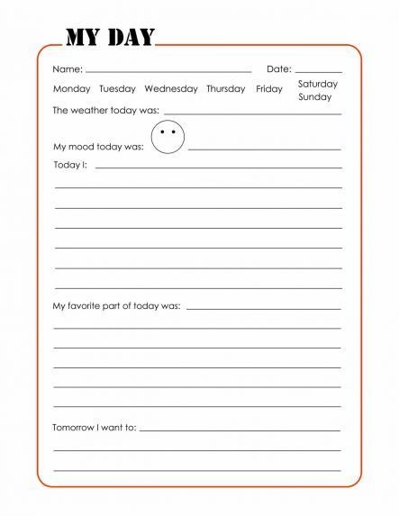 Kids printable journal pages. Use for the last 15. Minutes of the day? Journal Prompts For Kids, Summer Journal, To Do Planner, Therapy Worksheets, Kids Journal, Journal Template, Daily Journal, School Counseling, Therapy Activities