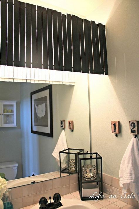 DIY Bathroom Makeover :: Hometalk Interesting way to cover hollywood light fixture Hollywood Vanity Lights, Lighting Makeover, Light Fixture Covers, Diy Bathroom Makeover, Hollywood Lights, Luxury Vinyl Tile Flooring, Diy Light Fixtures, Bathroom Makeovers, Bathroom Diy