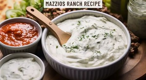 Mazzios Ranch Recipe Mazzios Ranch Dressing Recipe, Mazzios Ranch, Mazzios Ranch Recipe, Pizza Ranch, Zesty Ranch, Ranch Dressing Recipe, Top Secret Recipes, Kitchen Guide, Ranch Recipe