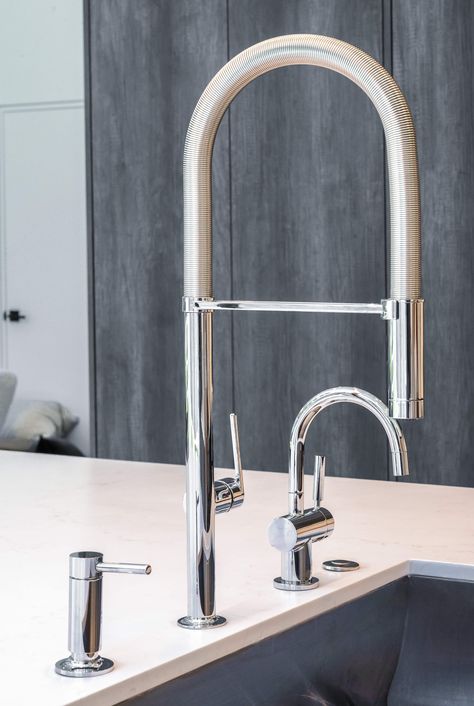 Best Kitchen Faucets of 2022 | Kallista Contemporary Kitchen Faucet, Luxury Kitchen Faucets, Best Faucets For Kitchen, Kitchen Faucets 2023, Kitchen Faucet Ideas Design Trends, Modern Faucets Kitchen, Plumbing Fixtures Kitchen Faucets, Kitchen Faucets 2022, Stainless Steel Faucet Kitchen