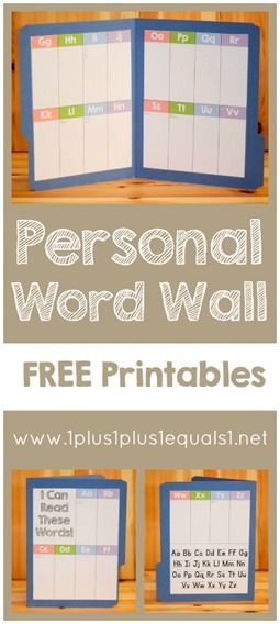 This FREE Personal word wall printable is simple and small and will fit nicely into a file folder. You can use it to add words to as you Personal Word Wall, Word Walls, First Grade Reading, Kindergarten Writing, Reading Intervention, Reading Classroom, Word Study, Kindergarten Literacy, Beginning Of School