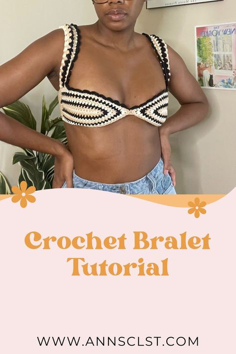 Crochet Balconette Top, Hot Crochet Top, Crochet Bralette Tutorial, Crochet Bralet Patterns, Crochet Crop Top Tutorial, Bra Top Crochet, Crochet Bralettes, Brallete Crochet, Crochet Bralet