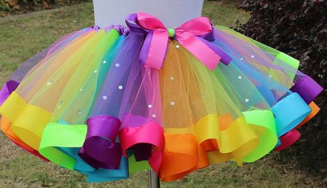 Trolls Birthday Party, Troll Party, Rainbow Tutu, Magical Rainbow, Rainbow Birthday Party, Girl Rainbow, Rainbow Dress, Rainbow Kids