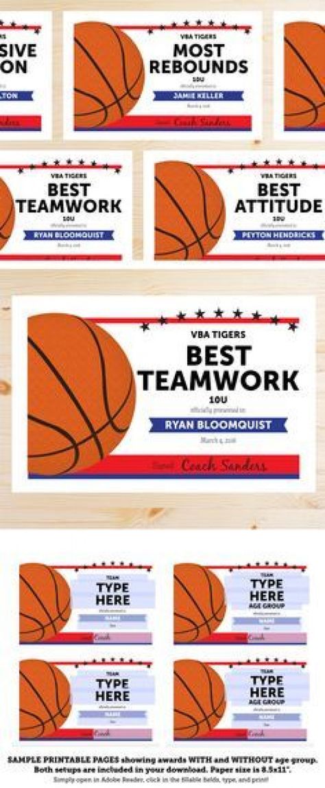 Great list of Basketball Award Categories and Editable Basketball Award Certificates at this link. She'll make them in your team colors. #basketball #basketball #diy Basketball Team Party, Basketball Banquet Ideas, Basketball Treats, Athletic Banquet, Basketball Awards, Basketball Banquet, Coaching Basketball, Basketball Team Gifts, Basketball Coaching