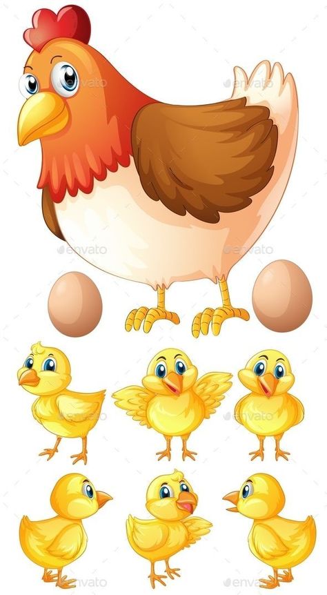 Chicks Illustration, Homemade Chicken Feed, Hen With Chicks, Cute Turtle Cartoon, Kindergarten Learning Games, Farm Animal Quilt, Howls Moving Castle Art, Life Cycle Craft, Hen And Chicks