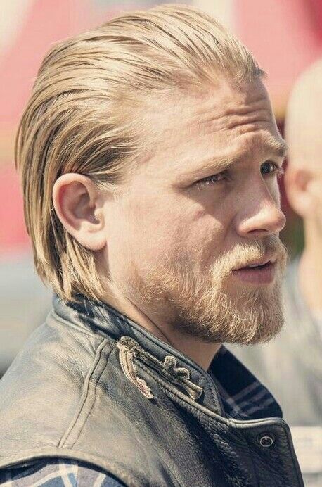 Jax Teller Haircut, Long Slicked Back Hair, Slick Back Haircut, Boys Hair, Haircut Long, Beard Hairstyle, Jax Teller, Slick Back, Slicked Back Hair