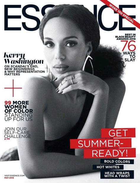 Kerry Washington on Essence Magazine May 2018 Cover Luxe Travel, Essence Magazine, Olivia Pope, Magazine Fashion, Kerry Washington, Beauty Magazine, Jennifer Fisher, Beauty Awards, African American Women