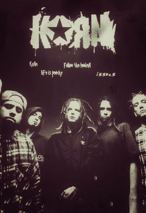 #Posters #vintage #Korn Korn Photoshoot 90s, Korn Concert Poster, 2000s Band Posters, Korn Poster 90s, Alesana Poster, 90s Grunge Aesthetic Posters, Korn Posters, Grunge Poster Prints, Korn Icon