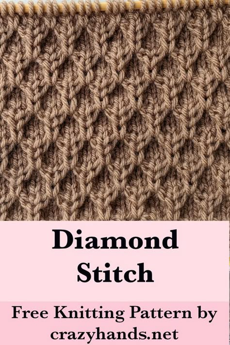 Knitted Diamond Pattern, Crochet Sweater Stitches Patterns, Diamond Knit Stitch Pattern, Cable Stitch Patterns Knitting, Lattice Knitting Pattern, Knit Cables Pattern, Blanket Squares Knitted Free Pattern, Diamond Cable Knit Pattern, Diamond Knit Stitch