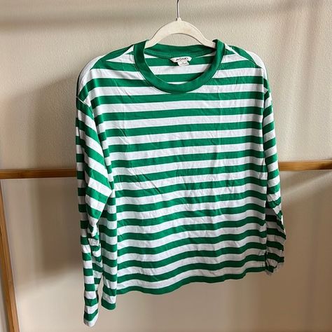 Green and white striped shirt Newsies Jr, Brooklyn Outfit, Green And White Striped Shirt, Green Striped Shirt, White Tshirt Outfit, Striped Sweater Outfit, Newsies, Tshirt Outfits, Green Shirt