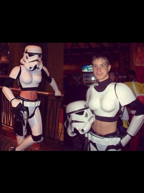 Someone has identity issues Cosplay Fail, Funny Cosplay, Feeling Jealous, Storm Trooper, Epic Fails Funny, Cinema Movies, Star Wars Humor, Epic Fails, Best Cosplay