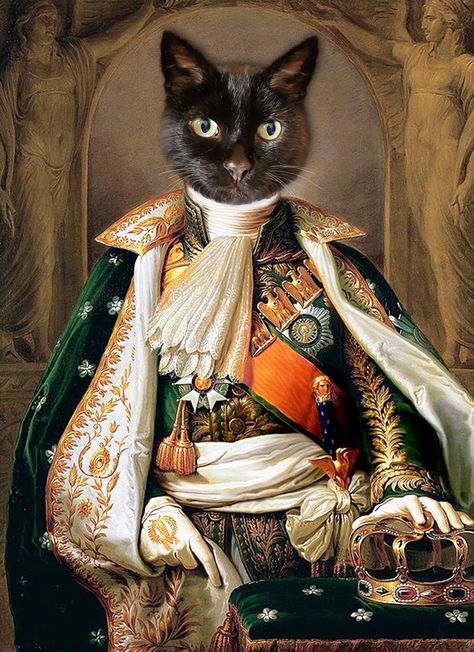 Portrait anthropomorphique | Commandez le portrait de votre chat en costume à partir de sa plus jolie photo #cat #cats #chat #chats #animaux en costume #artanthropomorphique #artisteanimalier #portraitsanimaux #animaux #chatsencostume Custom Cat Portrait, Divine Beauty, Pet Dress, Tableau Art, Custom Dog Portraits, Custom Cat, Bournemouth, Arte Animal, Cat Portraits