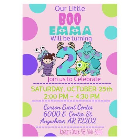 Young Mama Blog Our Boo Is Turning Two Monsters Inc, First Birthday Diy, Monsters Inc Invitations, Kids Pool Party Birthday, Monster Party Invitations, Monster Birthday Invitations, Monster Inc Birthday, Pool Party Birthday Invitations, Diy Invitation