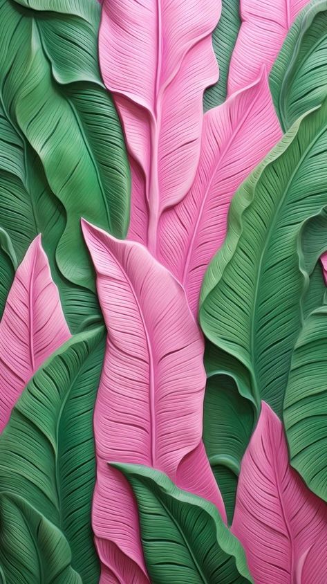 Pink banana leaf bas relief pattern art plant green. | premium image by rawpixel.com / Tang Shadow Tree, Clay Patterns, Palm Tree Plant, Pink Banana, Wallpaper Iphone Wallpaper, Purple Wallpaper Iphone, Bas Relief, Nature Plants, Tree Patterns