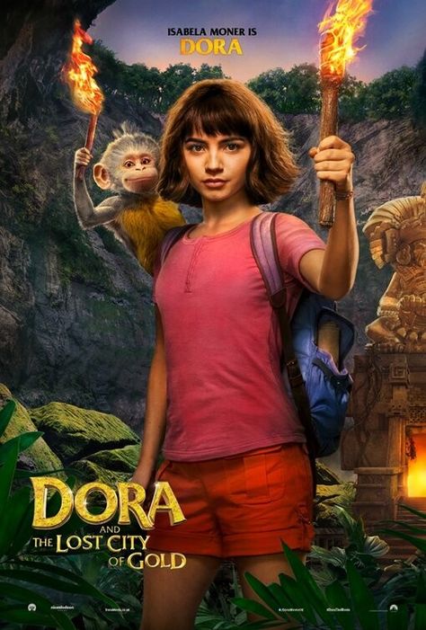 Dora and the Lost City of Gold Gold Movie Poster, Dora Movie, Disney Original Movies, Lost City Of Gold, Gold Movie, City Of Gold, Isabela Moner, Best Action Movies, The Lost City