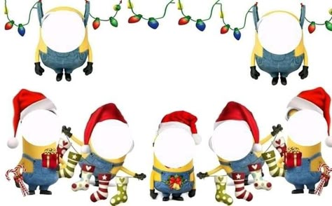 Minion Template, Minion Photos, Cartoons Group, Cartoon Template, Minion Christmas, Cute Minions, Christmas Friends, Overlays Cute, Monkey Pictures