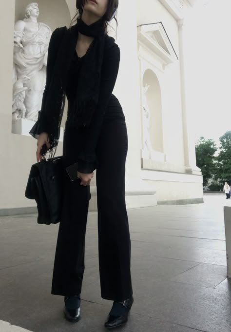 Female Preacher Outfit, Corporate Goth Outfits Aesthetic, Sophisticated Black Outfits, Classy Goth Fashion, Classy Gothic Outfits For Women, Corporate Sleaze Aesthetic, Corporate Goth Women, Conservative Goth Outfits, Mortician Outfits