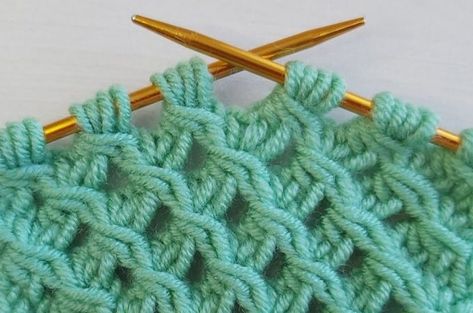 Knitting - Crochet & Knit by Beja - Free Patterns, Videos + How To Lidia Crochet Tricot, Puff Stitch Crochet, Crochet Leaf Patterns, Tunisian Crochet Stitches, Crochet Leaves, Easy Stitch, Bobble Stitch, Knit Stitch Patterns, Beautiful Knitting