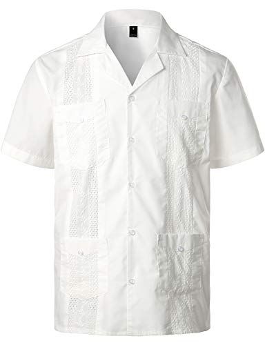 Cuban Guayabera, Cuban Shirts, Guayabera Shirt, Floral Hawaiian Shirt, Flamingo Shirt, Tropical Shirts, Comfy Shirts, Mens Short Sleeve Shirt, Solid Color Shirt