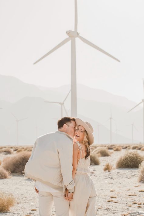 Windmill Couple Photography, Palm Springs Couple Photos, Palm Springs Windmill Photoshoot, Palm Springs Engagement Photos, Windmill Photoshoot, Palm Springs Photoshoot, Palm Springs Windmills, Photography Engagement Poses, Palm Springs Photography