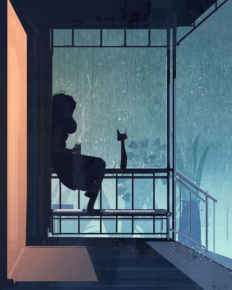 Rainy Window, Pascal Campion, Window Illustration, 2024 Board, Night Illustration, Spirit Animal Art, Illustration Quotes, Rainy Night, Night Art