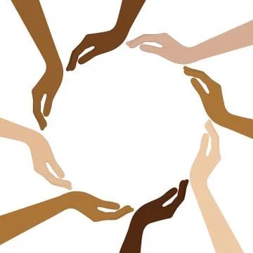 Different Skin Colors, Circle Vector, Illustration Human, Circle Symbol, Video Design, Skin Colors, Hand Logo, Human Hands, Human Hand