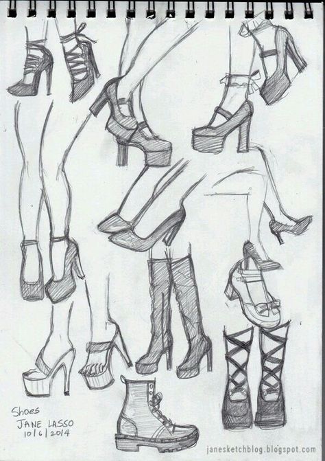 Shoes Reference, Fashion Drawing Sketches, Fashion Drawing Tutorial, Reference Sheet, Disegni Artistici, Easy Drawings Sketches, Pencil Art Drawings, Fashion Design Drawings, Hand Art Drawing