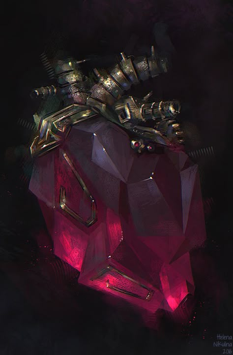 Heart of Lorkhan, Helena Nikulina on ArtStation at https://www.artstation.com/artwork/keOLK Arcane Focus, Hardened Heart, Rpg Items, Fantasy Items, D D Items, Dnd Items, Magical Items, Fantasy Props, Magic Items