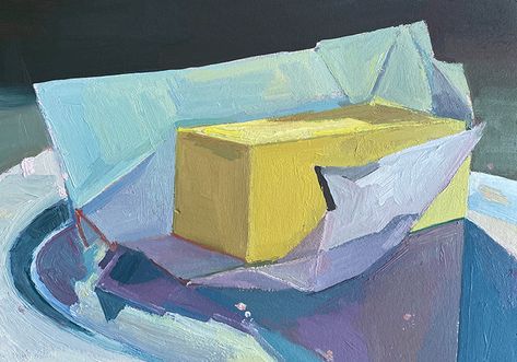 Butter / Erika Lee Sears Butter Sketch, Butter Drawing, Butter Painting, Food Paintings, Wayne Thiebaud, New Mommy, Food Painting, Oil Pastel Art, Still Life Oil Painting