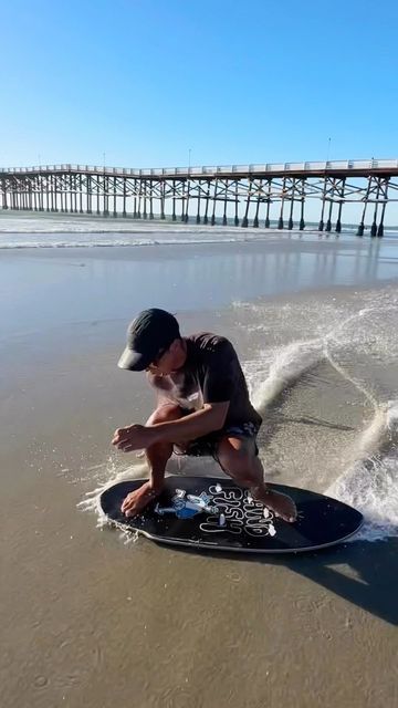 Adrien Raza on Instagram: "Skimboarding in its most basic form! Love my @dbskimboards Sandfish Pro for these kinda runs! 😵‍💫 #skimeverything #skimboarding" Skimboarding Aesthetic, Skim Board, Dream Summer, Character Pictures, Waves Crashing, Cartoon Character Pictures, Brand Book, Surfs Up, Beach Time