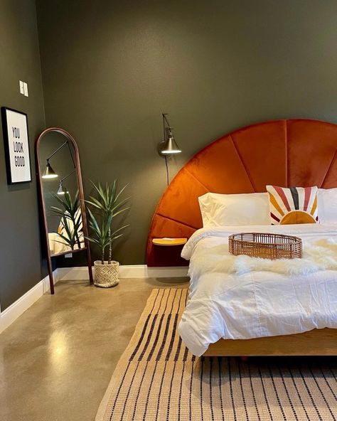 Round Headboard, Modern Headboard, Modern Bed Frame, Floating Bed, Velvet Headboard, Full Bed Frame, Twin Bed Frame, Queen Headboard, Queen Bed Frame