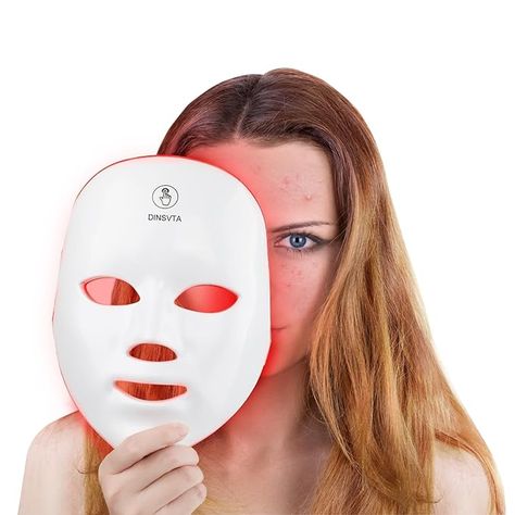 According to the reviews, customers appreciate how this light therapy mask is rechargeable and cordless, allowing for easy use at home or while traveling. Users also mention that the different light settings provide a variety of treatment options for their skin concerns. Red Light Face Mask, Red Light Mask, Red Light Therapy Mask, Facial Light Therapy, Red Face Mask, Light Face Mask, Mask For Face, Blue Light Therapy, Led Facial