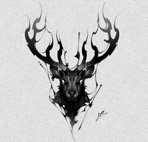 Stag Tattoo Design, Tattoo Deer, Buddhist Symbol Tattoos, Deer Head Tattoo, Elk Tattoo, Deer Skull Tattoos, Deer Tattoo Designs, Bull Skull Tattoos, Stag Tattoo