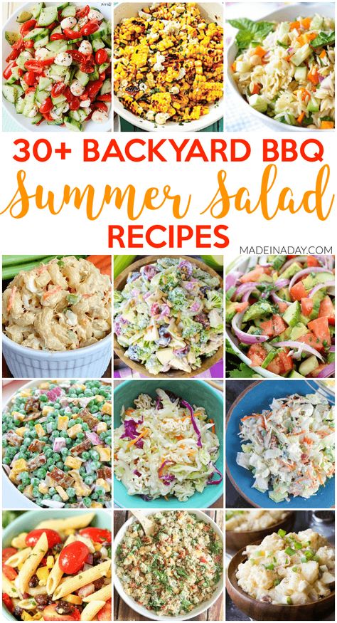 Salad Recipes Summer, Backyard Bbq Food, Barbecue Side Dishes, Bbq Summer, Bbq Salads, Bbq Side Dishes, Layered Salad, Recipes Summer, Bbq Sides