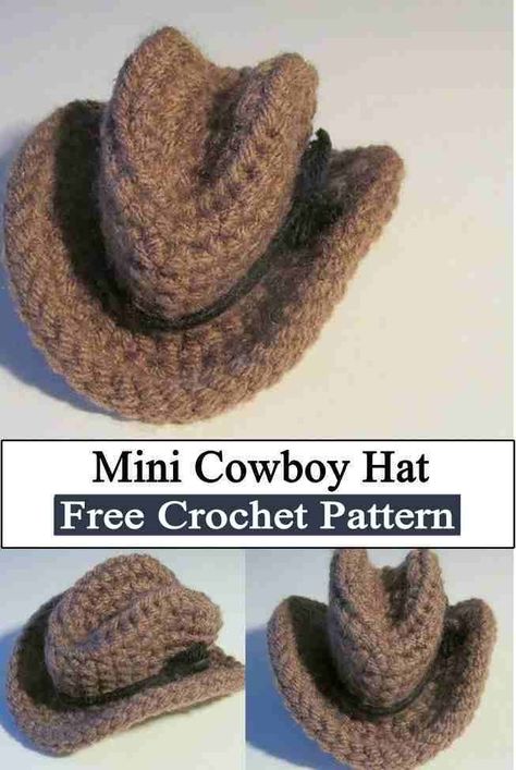 Embark on a delightful journey to create your very own cowboy hat with our easy-to-follow crochet pattern guide. This project invites enthusiasts to fashion a charming and personalized hat, perfect for sunny ranch days or adding a touch of Wild West flair to any outfit. Beginners and experienced crocheters alike will find joy in crafting this distinctive accessory that promises to be a conversation starter wherever it’s worn. Crochet Cowboy Hat For Dog, Crochet Hat Keychain Free Pattern, Crochet Cowboy Hats Free Pattern, Tiny Crochet Hat Pattern, Cowboy Crochet Hat, Cowboy Hat Crochet Pattern Free, Crochet Cowboy Hat Pattern, Crochet Mini Cowboy Hat, Crochet Cowboy Hat Keychain