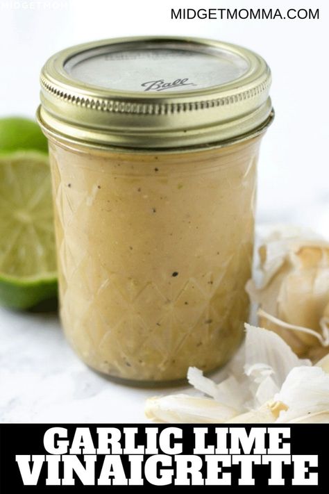 Mexican Vinegarette Salad Dressings, Garlic Lime Sauce, Lime Dressing For Salad, Vinegrette Dressing Recipes, Lime Dressing Vinaigrette, Lime Vinaigrette Dressing Recipe, Lime Vinegrette, Lime Vinaigrette Dressing, Salad Dressing Recipes Balsamic