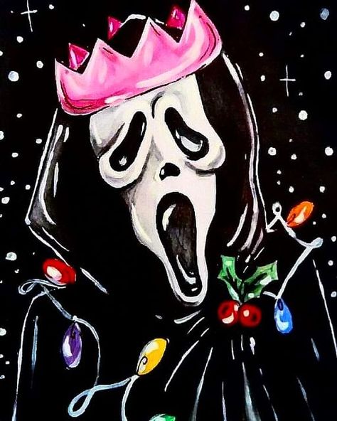 Kirsty Thompson on Instagram: "#christmas #ghostface #scream #horror #painting #drawing #art" Scream Christmas, Horror Christmas Art, Horror Christmas, Christmas Horror Art, Scream Art, Christmas Horror, Horror Drawing, Christmas Tattoo, Christmas Pops