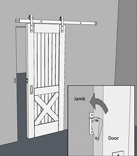 Shed Door Hardware, Sliding Barn Door Lock, Bathroom Door Locks, Bedroom Barn Door, Bathroom Barn Door, Barn Door Latch, Barn Door Locks, Barn Door Installation, Building A Barn Door