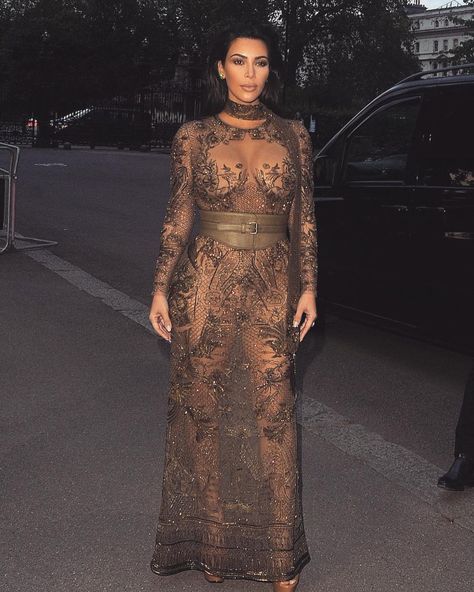 A Princess. #kimkardashian Mert And Marcus, Kim Kardashian Kanye West, Roberto Cavalli Dress, Revealing Outfits, Cavalli Dress, Kim Kardashian Outfits, Kardashian Outfit, Plastic Dress, Kim Kardashian And Kanye