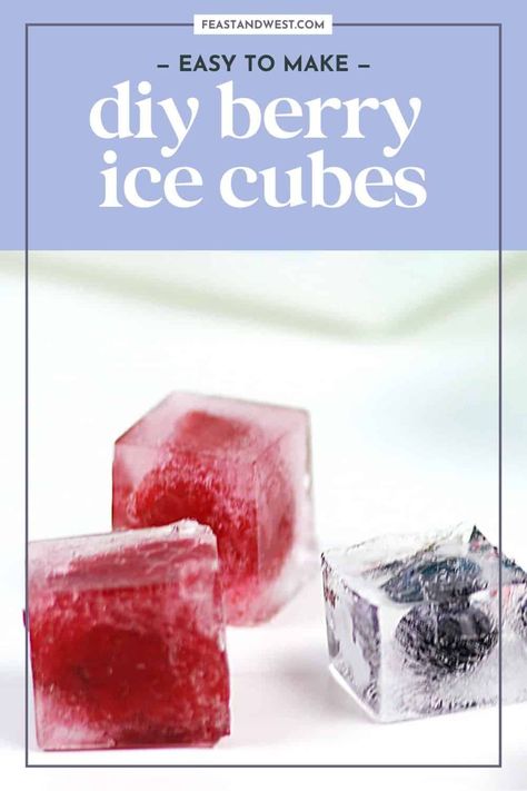 One of the easiest ways to make an impression with a cocktail comes down to the most basic ingredient: ice. https://feastandwest.com/how-to-make-berry-ice-cubes/ Ice Cube Recipe, Frozen Drinks Alcohol, Blackberry Margarita, Icee Recipe, Fancy Ice, Rose Sangria, Strawberry Roses, Flower Ice, Cocktails And Mocktails