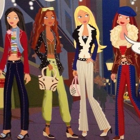 Myscene Cool Dolls, 00s Childhood, Bratz Movie, Chelsea Barbie, Barbie Nostalgia, Girly Graphics, 2000s Girl, My Scene, 00s Fashion