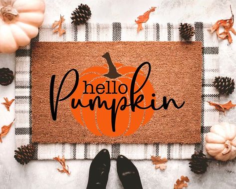 Bring on the pumpkins spice and everything nice!🎃✨ 🍁🍂 Here are just a few of our cozy fall doormats to welcome the season! Who’s ready for some fall decorating? 🎃 ✨ Check out more designs and porch decor available now on our Etsy shop! 🛍️ #doormats #doormatsofinstagram #falldecoratingideas #fallporchdecor #fall2024 #falldecorinspo #fallhomedecor #daddydaughterdeco #customdoormat Pumpkins Spice, Pumpkin Doormat, Outdoor Fall Decor, Fall Porch Decor, Fall Doormat, Halloween Door Mat, Pumpkin Door, Hello Pumpkin, Pumpkin Fall Decor