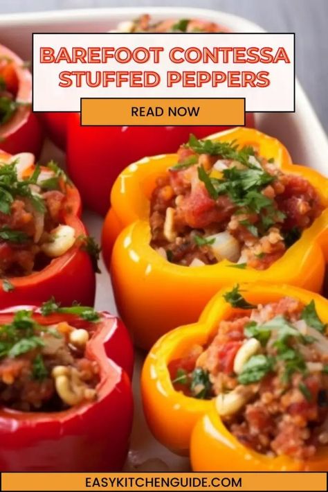 Baked Stuffed Bell Peppers, Stuffed Peppers In Crockpot, Ina Garten Stuffed Peppers, Stuffed Peppers In Oven, Baked Peppers And Onions, Stuffed Peppers No Cheese, Stuffed Bell Peppers Pioneer Woman, Pioneer Woman Stuffed Peppers, Baked Bell Peppers Stuffed