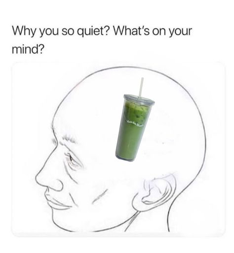 Why are you so quiet? What’s on your mind? 🍵 #matcha #matchamoments #matchalatte #matchalover #humour #funny #matchaholic Why So Quiet Whats On Your Mind, Matcha Aesthetic Icon, Why You So Quiet Whats On Your Mind, Funny Coffee Pictures, Matcha Vs Coffee, Whats On Your Mind, Food Meme, Instagram Feed Tips, Humour Funny