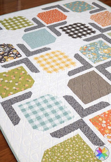 Dinner Party quilt pattern by Andy Knowlton of A Bright Corner - quilt pattern in four sizes, perfect for Layer Cake squares or fat quarters Layer Cake Quilt Pattern, Pattern Examples, Layer Cake Patterns, Layer Cake Quilt Patterns, Cake Pattern, Fat Quarter Quilt Pattern, Charm Square Quilt, Quilt Layers, Cake Quilt