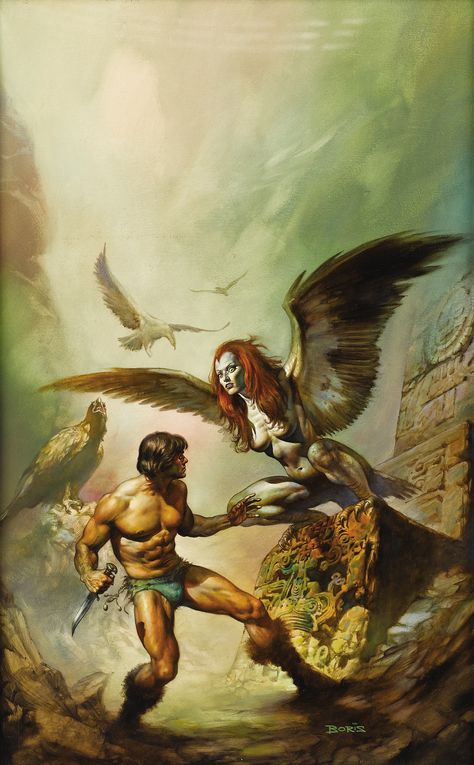 Julie Bell, 3d Chalk Art, Bd Art, Boris Vallejo, Heroic Fantasy, Conan The Barbarian, Fantasy Paintings, Pulp Art, Art Et Illustration